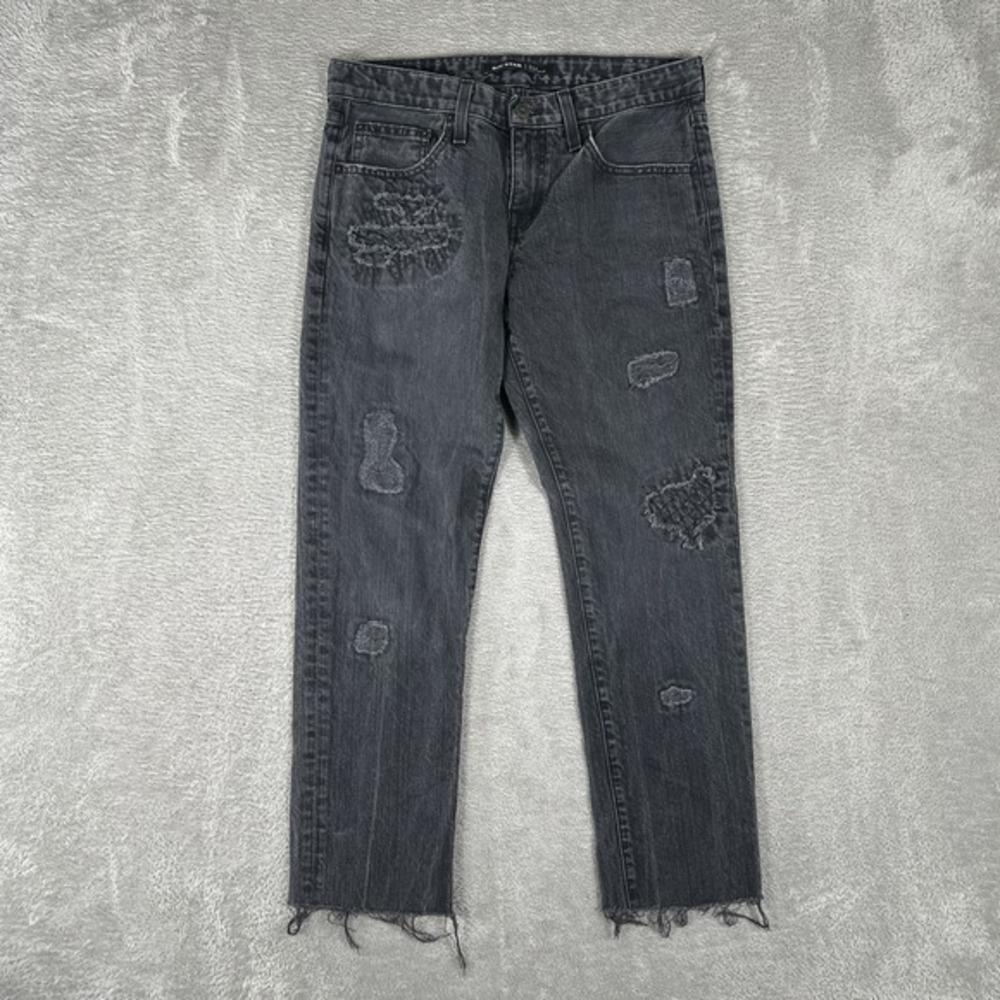 Big Star Billie Boyfriend Jeans Womens 27 Distressed Frayed Hem Denim Streetwear